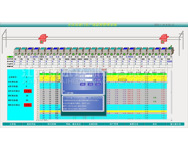 三门峡全自动龙门生产线监控管理系统